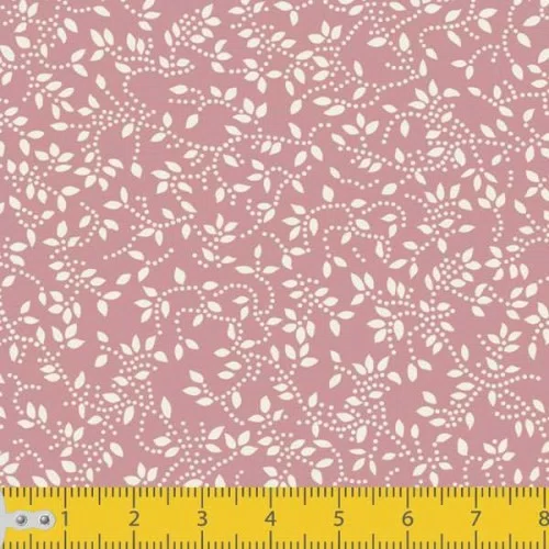 Tecido Tricoline - Raminho com Folhas - 100% Algodão - 1,50m largura - Variante 130