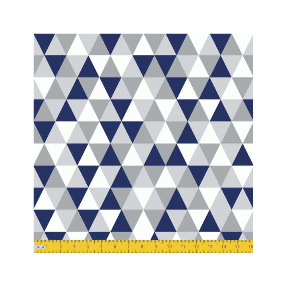 Tecido Tricoline - Triângulos Geométricos - 100% Algodão - 1,50m largura - Variante 1