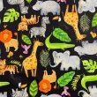 Tricoline Digital Animais Selva Black 100% Algodão 1,50m Largura - Variante 1