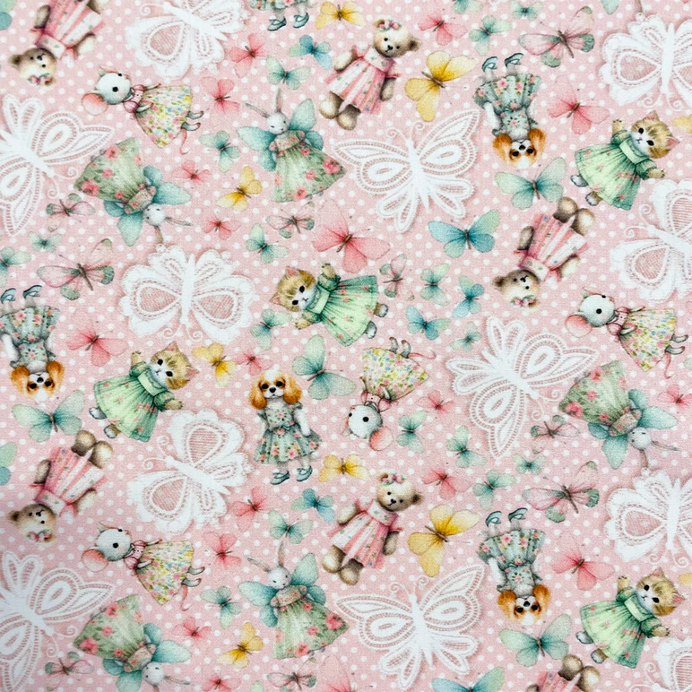 Tricoline Digital Borboleta de Renda 100% Algodão 1,50m Largura - Variante 1