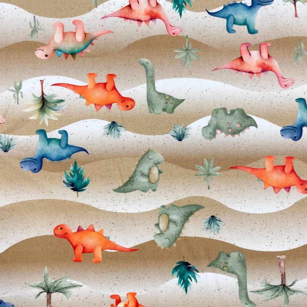 Tricoline Digital Dinos Jurassic 100% Algodão 1,50m Largura - Variante 1