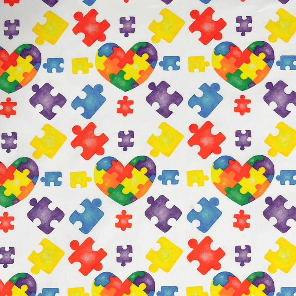 Tricoline Digital Estampada Autismo 100% Algodão 1,50 largura - Variante 1