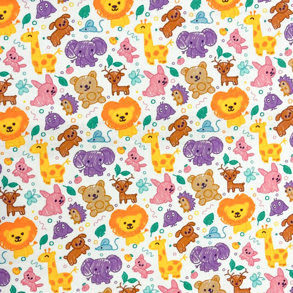 Tricoline Digital Estampada Bichinhos Rabisco 100% Algodão 1,50 largura - Variante 1