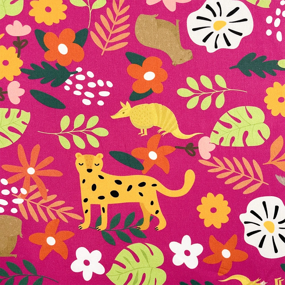 Tricoline Digital Farm Colore 100% Algodão 1,50m Largura - Variante 1