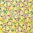 Tricoline Digital Fernando Maluhy Coleção Limão Siciliano 100% Algodão 1,50m Largura - Limão com flor