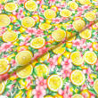 Tricoline Digital Fernando Maluhy Coleção Limão Siciliano 100% Algodão 1,50m Largura - Limão com flor