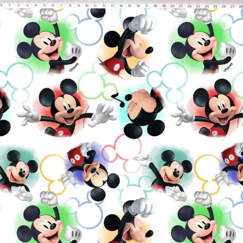 Tricoline Digital Fernando Maluhy Disney Mickey Colors 100% Algodão - C01