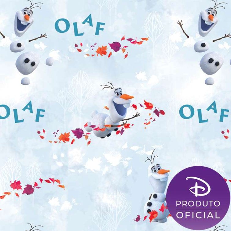 Tricoline Digital Fernando Maluhy - Disney Olaf Frozen - 100% Algodão - C01