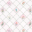 Tricoline Digital Fernando Maluhy Floral Romântico 100% Algodão - Treliça