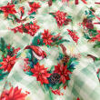 Tricoline Digital Natal Coroa Floral 100% Algodão - Variante 1
