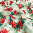 Tricoline Digital Natal Coroa Floral 100% Algodão - Variante 1
