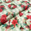 Tricoline Digital Natal Coroa Floral 100% Algodão - Variante 1