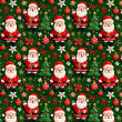 Tricoline Digital Natal Papai Noel Fundo Verde 100% Algodão - Variante 1