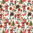 Tricoline Digital Natal Papai Noel e Rena 100% Algodão - Variante 1