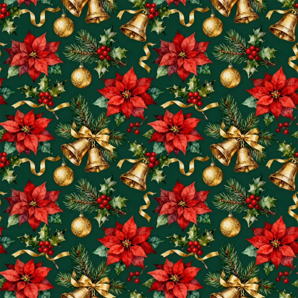 Tricoline Digital Natal Sinetas 100% Algodão - Variante 1