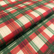Tricoline Digital Natal Xadrez Composê 100% Algodão - Variante 1