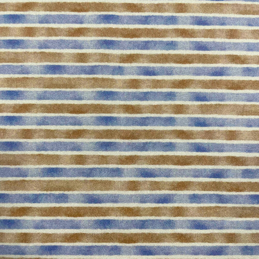 Tricoline Digital Páscoa Azul Vintage 1,50 largura 100% Algodão - Listras