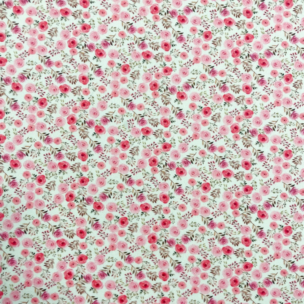 Tricoline Digital Rosinhas Botão 100% Algodão 1,50m Largura - Variante 1