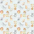 Tricoline Estampada Baby Fundo Xadrez 100% Algodão 1,50m Largura - Variante 1