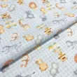 Tricoline Estampada Baby Fundo Xadrez 100% Algodão 1,50m Largura - Variante 1