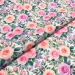 Tricoline Estampada Botão de Rosas 100% Algodão 1,50m Largura - Variante 1