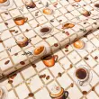 Tricoline Estampada Café Xadrez com Grãos 100% Algodão 1,50m Largura - Variante 1