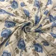 Tricoline Estampada Floral Fundo Xadrez 100% Algodão 1,50m Largura - Variante 2