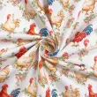 Tricoline Estampada Galos de Cozinha 100% Algodão 1,50m Largura - Variante 1