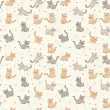 Tricoline Estampada Gatinhos Brincalhões 100% Algodão 1,50m Largura - Variante 1