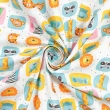 Tricoline Estampada Infantil Rostinhos Animais 100% Algodão - Variante 1 Tricoline Estampada Infantil Rostinhos Animais 100% Algodão - Variante 1
