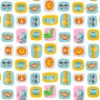 Tricoline Estampada Infantil Rostinhos Animais 100% Algodão - Variante 1 Tricoline Estampada Infantil Rostinhos Animais 100% Algodão - Variante 1