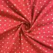 Tricoline Estampada Mini Corações com Poá 100% Algodão 1,50m largura - Vermelho