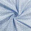 Tricoline Estampada Mini Corações com Poá 100% Algodão 1,50m largura - Azul bebê