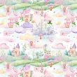 Tricoline Estampada Mundo da Fantasia 100% Algodão 1,50m Largura - Variante 1