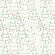 Tricoline Estampada Natal Contorno Pinheiros 100% Algodão 1,50m Largura - Variante 1
