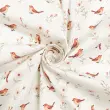 Tricoline Estampada Passarinhos Fundo Creme 100% Algodão 1,50m Largura - Variante 1