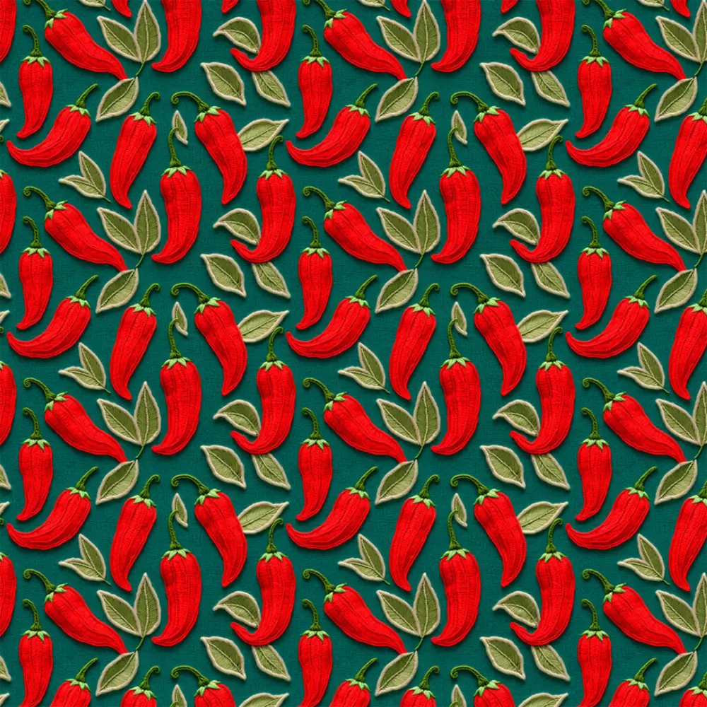 Tricoline Estampada Pimentinhas 100% Algodão 1,50m Largura - Variante 1
