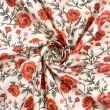 Tricoline Estampada Ramos Rosas Vermelhas 100% Algodão 1,50m Largura - Variante 1