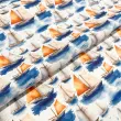 Tricoline Estampada Veleiro Aquarelado 100% Algodão 1,50m Largura - Variante 1