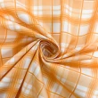 Tricoline Estampada Xadrez para Composê 100% Algodão - Laranja Tricoline Estampada Xadrez para Composê 100% Algodão - Laranja