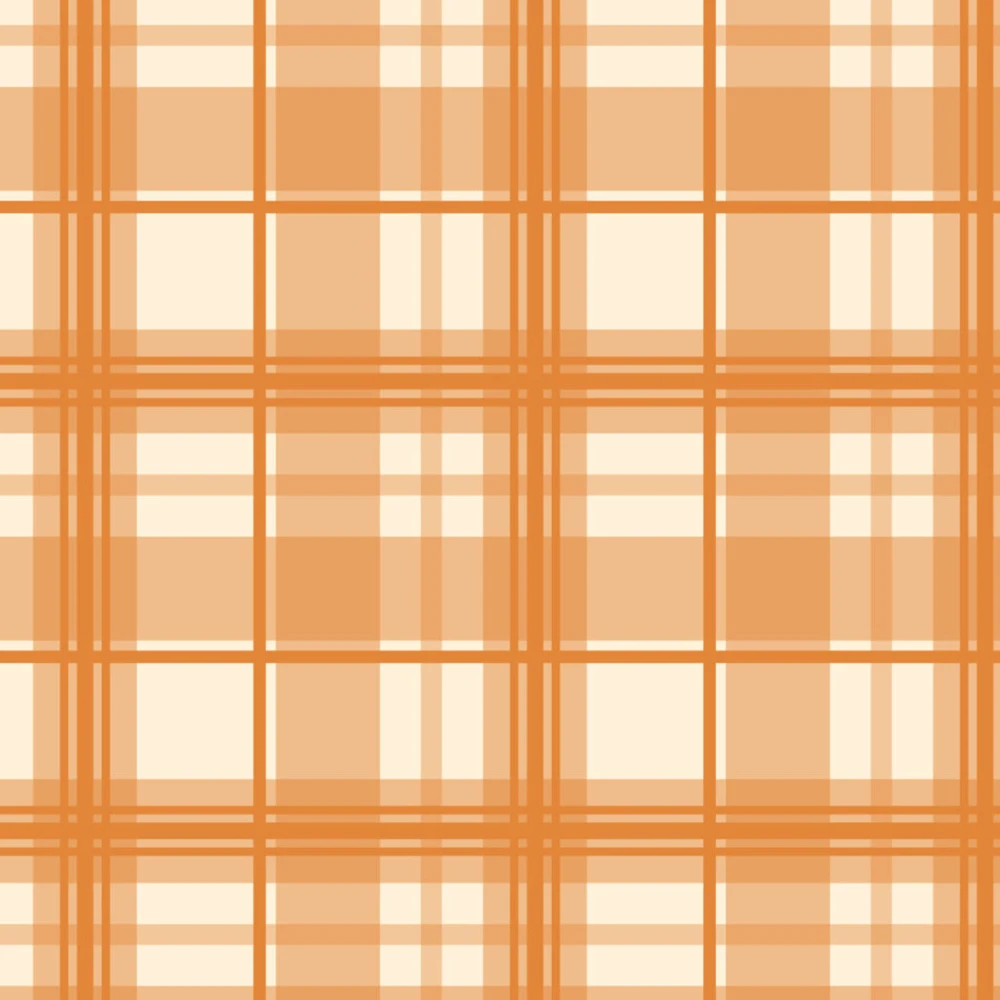 Tricoline Estampada Xadrez para Composê 100% Algodão - Laranja