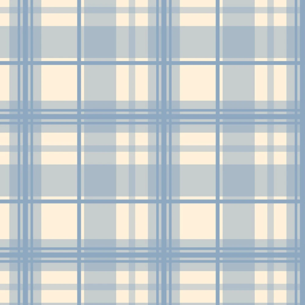 Tricoline Estampada Xadrez para Composê 100% Algodão - Azul