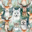 Tricoline Exclusiva Coleção Natal Animais Polo Norte 100% Algodão 1,50m Largura - Variante 1