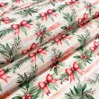 Tricoline Exclusiva Coleção Natal Laços Aquarelados 100% Algodão 1,50m Largura - Variante 1