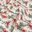 Tricoline Exclusiva Coleção Natal Laços Aquarelados 100% Algodão 1,50m Largura - Variante 1