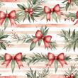 Tricoline Exclusiva Coleção Natal Laços Aquarelados 100% Algodão 1,50m Largura - Variante 1