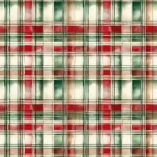 Tricoline Exclusiva Coleção Natal Papai Noel Vintage 100% Algodão 1,50m Largura - Xadrez