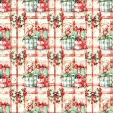 Tricoline Exclusiva Coleção Natal Presentes de Natal 100% Algodão 1,50m Largura - Variante 1