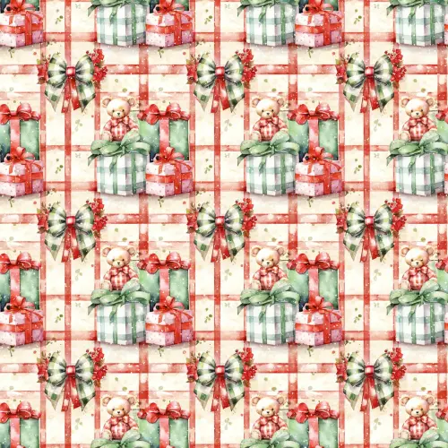 Tricoline Exclusiva Coleção Natal Presentes de Natal 100% Algodão 1,50m Largura - Variante 1