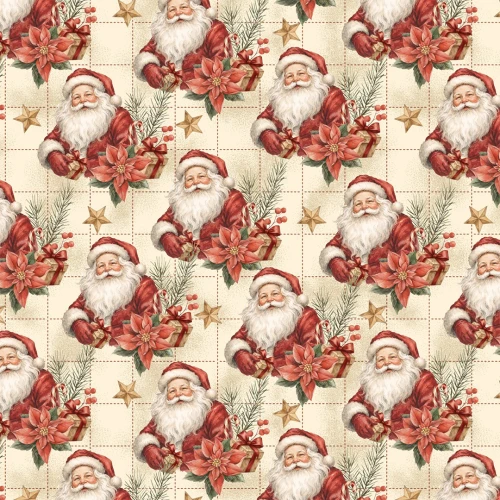 Tricoline Exclusiva JLM Natal Bom Velhinho 100% Algodão - Variante 1